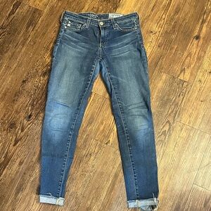 AG Adriano Goldschmied Blue Ankle Jeans